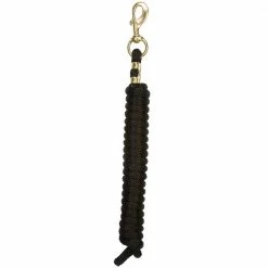 Weaver Leather Poly Lead Rope with a Solid Brass 225 Snap - Black - 35-2100-S1 - Leads, Lunge Lines & Whips