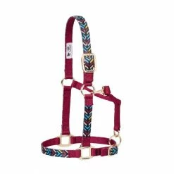 Weaver Leather Adjustable Patterned Nylon Horse Halter, Average, Insignia 35-6786-65 - Horse Equipment