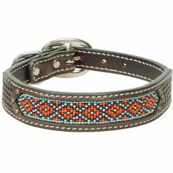 Weaver Leather Beaded Basketweave Dog Collar - 3/4 Inch x 13 Inch - 06-1901-13 - Dog Collars & Leashes