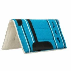 Weaver Leather Fleece Lined Acrylic Pony Saddle Pad 22" - x 22" - Blue 35-1673-P1 - Horse Equipment