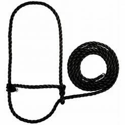 Weaver Leather Livestock Rope Halter Black Cow - 35-7900-BK - Cow Halters, Leads, & Barn Supplies