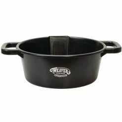 Weaver Leather Large Round Feed Pan, Black - 69-1073-BK - Horse Equipment