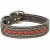 Weaver Leather Beaded Basketweave Dog Collar - 1 Inch x 21 Inch - 06-1902-21 - Dog Collars & Leashes