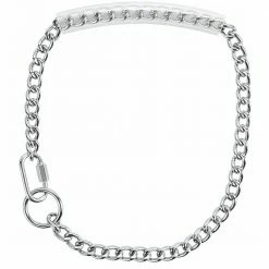 Weaver Leather Livestock Chain Goat Collar with Rubber Grip - 80-1010-24 - Goat Collars & Leads