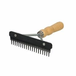 Weaver Leather Mini Fluffer Comb with Wood Handle, Black 69-6046-BK - Horse Equipment